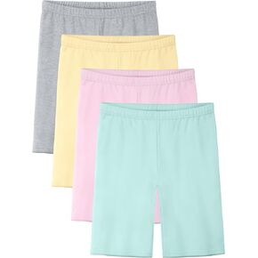 4 حزمة شورتات فتيات شورتات Cotton Cartwheel for Girls Biker Bermuda تحت أطفال ملابس الأطفال الصغار