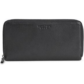Berliner Bags Vintage Genuine Leather Wallet Margo ، RFID HOLIBATE CARDER CARDS ، محفظة ضئيلة للسيدات ، ZIP حول المحفظة لـ 13 بطاقة ونافذة هوية ، فواتير ، عملات معدنية - بنية