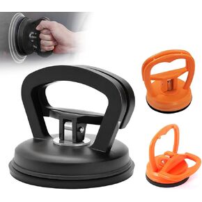 Car Dent Puller,3 Piece Suction Cup Dent Puller Handle Lifter, Powerful Car Dent Remover, Dent Removal Kit and Dent Repair Puller for Car Dent Repair（Black and Orange