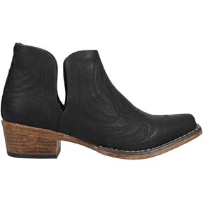 Roper Womens Ava المطرزة Snip Toe أحذية غير رسمية الكاحل منخفض الكعب 1-2 " - أسود - الحجم 8.5 م