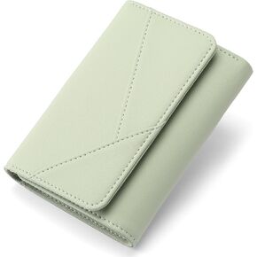 Gaekeao محافظ صغيرة للنساء الجلود RFID حظر Trifold Ladies حامل بطاقة الائتمان مع جيب عملة ZIPPER