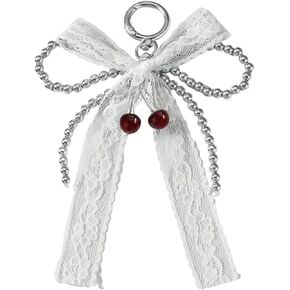 Makemechic Women's Y2K Bow Bow Bow Bag Bag Charm Ribbon Metal Retro Accessories