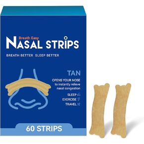 Nasal Strips for Snoring,Magnetic Nasal Strip,Anti Snoring Devices for Men&Women,Nasal Strips for Breathing,Nose Strips for Breathing to Improve Sleep,Airflow and Comfortable Fit(60 Pack)