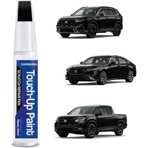 NH-731P Crystal Black Pearl Touchup Paint Compatible with Honda, 2-in-1 Scratch Repair Pen Exact Color Match, Car Scratch Repair Pen