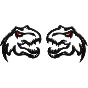 زوج من Redeye Dinosaur Metal Emblem for Dodge Ram Trx 1500 2500 3500 Charger Challenger