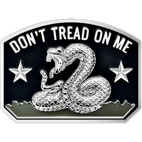Gadsden Flag Flag Rattlesnake Car Emblem 3D Metal Metal مع شعار "لا تسير على لي" ، لاصق 3M ، مثالي للسيارات ، الدراجات النارية ، النوافذ ، الأبواب ، والأسطح المسطحة (Matt Black Yellow)