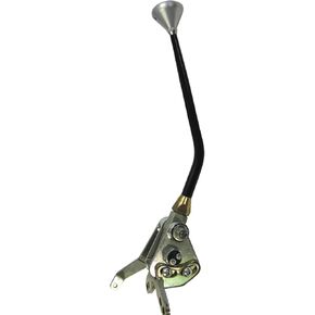 Lokar XCOS60C4DM Cable Operated Shifter Kit with Black 10" Lever and Mushroom Knob for Ford C-4 Transmission