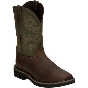 Justin Men's SE4688 Driller 11" Steel Toe Work Boot, Umber - 12 EE