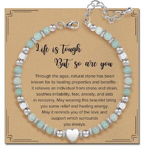 Inspirational Gifts Bracelets for Women Healing Natural Stone Beaded Bracelets - Friendship Encouragement Gifts for Women, Friends, Sister, Bestie, BFF, Mom, Daughter, Coworkers