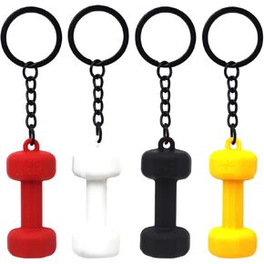 Dumbbell Keychain 4 Pack – Gym Key chain Pendant Charm for Handbag Purse Backpack,Gifts for Fitness Enthusiasts Men Women
