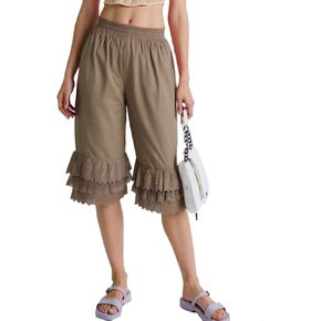Womens Lace Renaissance Shorts Pettipants Sleepwear Pants Lightweight Knee Length Blommer Pants