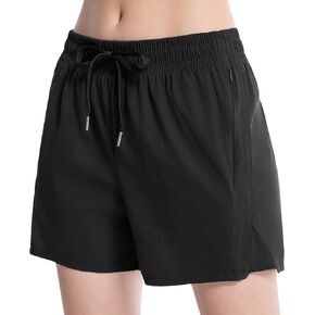 NEXSONIC Womens Athletic Shorts High Waist 4 Inch Running Shorts with Linear Quick Dry Workout Active Gym Hiking Shorts in Kuwait