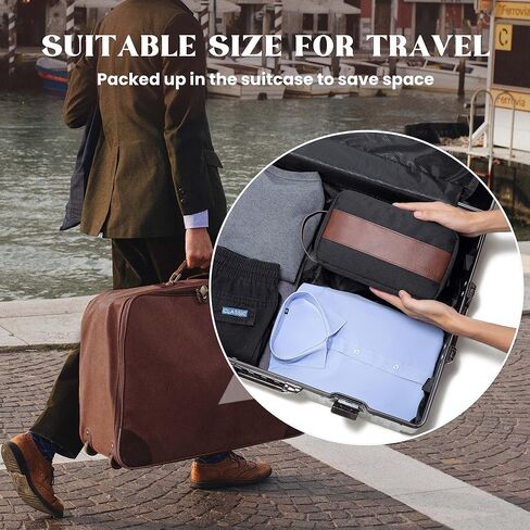 Vorspack Toiletry Bag for Men - Large Dopp Kit for Travel Water Resistant Travel Bag for Toiletries Accessories Lightweight Toiletries Bag - Black in Saudi Arabia