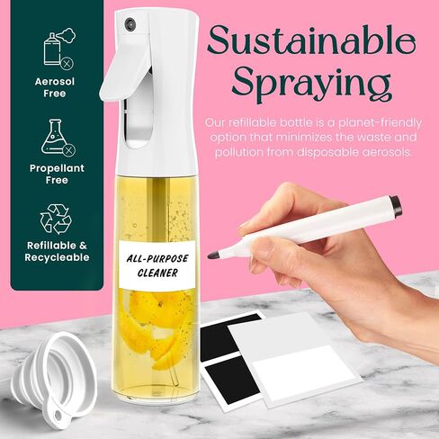 BeautifyBeauties Hair Spray Bottle – Ultra Fine Continuous Water Mister for Hairstyling, Cleaning, Plants, Misting & Skin Care (Clear) in Saudi Arabia