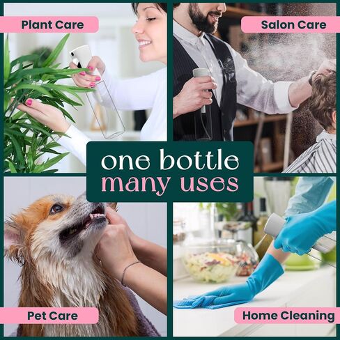 BeautifyBeauties Hair Spray Bottle – Ultra Fine Continuous Water Mister for Hairstyling, Cleaning, Plants, Misting & Skin Care (Clear) in Saudi Arabia