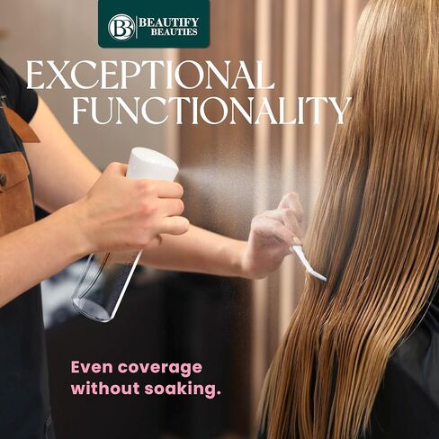 BeautifyBeauties Hair Spray Bottle – Ultra Fine Continuous Water Mister for Hairstyling, Cleaning, Plants, Misting & Skin Care (Clear) in Saudi Arabia