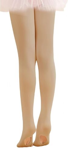 Girls' Convertible Ballet Tights, 40D Ultra Soft Professional Transition Dance Tights for Ballet in Saudi Arabia