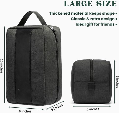 Vorspack Toiletry Bag for Men - Large Dopp Kit for Travel Water Resistant Travel Bag for Toiletries Accessories Lightweight Toiletries Bag - Black in Saudi Arabia