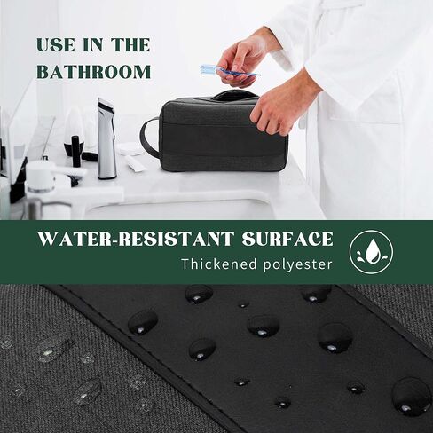 Vorspack Toiletry Bag for Men - Large Dopp Kit for Travel Water Resistant Travel Bag for Toiletries Accessories Lightweight Toiletries Bag - Black in Saudi Arabia