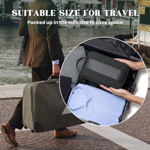 Vorspack Toiletry Bag for Men - Large Dopp Kit for Travel Water Resistant Travel Bag for Toiletries Accessories Lightweight Toiletries Bag - Black in Saudi Arabia