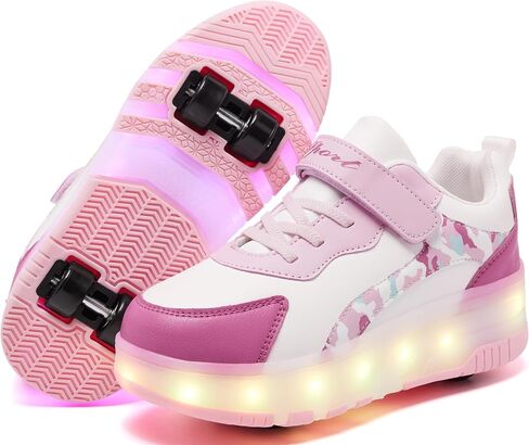 LED ROLLER SKATES SHOES 4 WHEAL SKITATION FARR in Kuwait