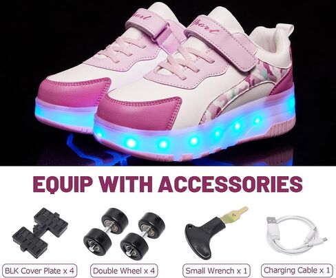 LED ROLLER SKATES SHOES 4 WHEAL SKITATION FARR in Kuwait