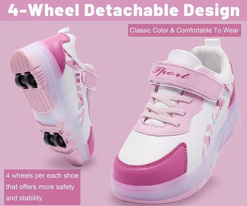 LED ROLLER SKATES SHOES 4 WHEAL SKITATION FARR in Kuwait