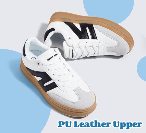 Lucky Step Boys Girls Platform Sneakers Fashion Disual Non Slip Slike Shoes Classic Retro Tennis Tennis for Big Kids in Kuwait