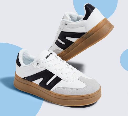 Lucky Step Boys Girls Platform Sneakers Fashion Disual Non Slip Slike Shoes Classic Retro Tennis Tennis for Big Kids in Kuwait