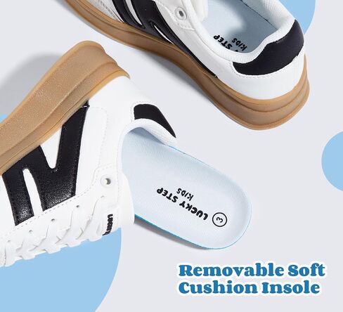 Lucky Step Boys Girls Platform Sneakers Fashion Disual Non Slip Slike Shoes Classic Retro Tennis Tennis for Big Kids in Kuwait