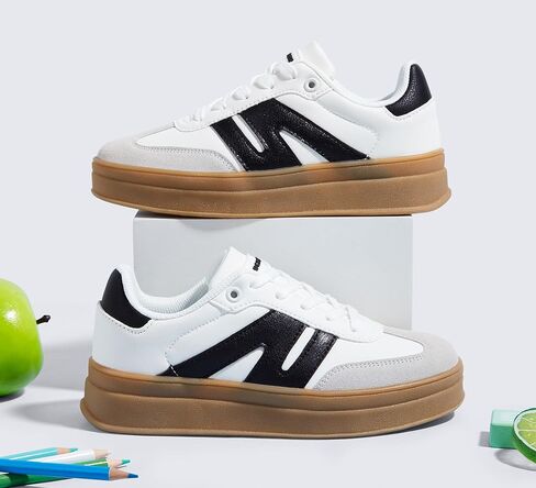 Lucky Step Boys Girls Platform Sneakers Fashion Disual Non Slip Slike Shoes Classic Retro Tennis Tennis for Big Kids in Kuwait