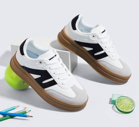 Lucky Step Boys Girls Platform Sneakers Fashion Disual Non Slip Slike Shoes Classic Retro Tennis Tennis for Big Kids in Kuwait