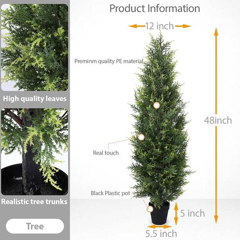 Artificial Topiary Tree 4ft Faux Topiary Plants for Front Porch Patio Indoor Outdoor Home Office Decor in Saudi Arabia