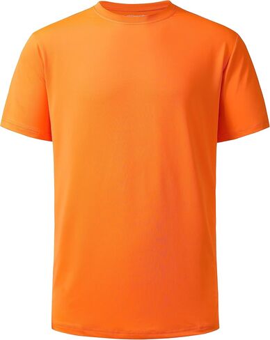 Mens Active T Shirts High Visible Sun Protection Cool Dry Fit Athletic Running Shirts Men's Rash Guard in Saudi Arabia