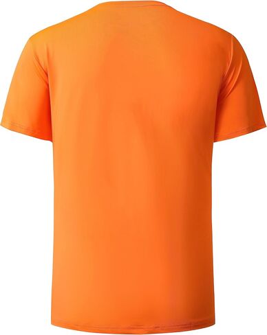 Mens Active T Shirts High Visible Sun Protection Cool Dry Fit Athletic Running Shirts Men's Rash Guard in Saudi Arabia