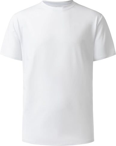 Mens Active T Shirts High Visible Sun Protection Cool Dry Fit Athletic Running Shirts Men's Rash Guard in Saudi Arabia