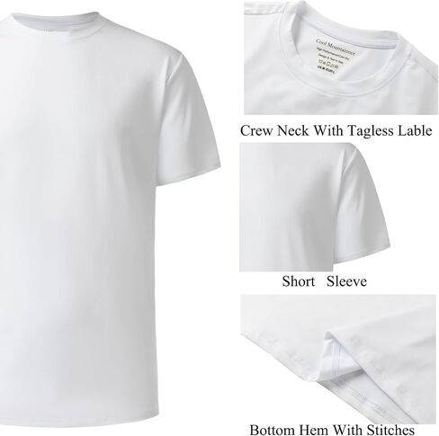 Mens Active T Shirts High Visible Sun Protection Cool Dry Fit Athletic Running Shirts Men's Rash Guard in Saudi Arabia