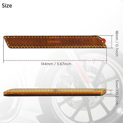 evermotor Bike Reflectors Stick-On，3.93 inch Red Motorcycle Reflector Self Adhesive Added Visibility for Trailer Hitch Cargo Rack,Boat,Door,Mailbox Post(2 Pieces) in Saudi Arabia