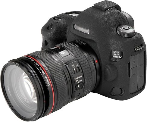 حافظة كاميرا STSEETOP لكاميرا Canon 5D Mark IV 5D IV 5D4 - غطاء حماية من السيليكون لكاميرات DSLR، قفص قابل للفصل، مقاوم للصدمات، مقاوم للغبار (أسود) in Kuwait