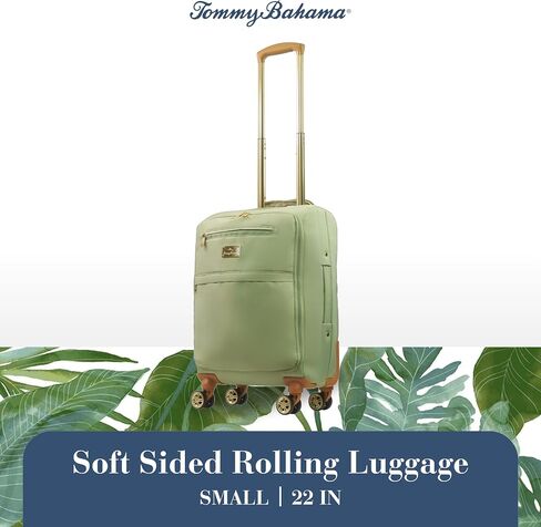 Tommy Bahama Rolling Luggage, Soft Sided Suitcase with Spinner Wheels, Sage, 30 Inch in Saudi Arabia