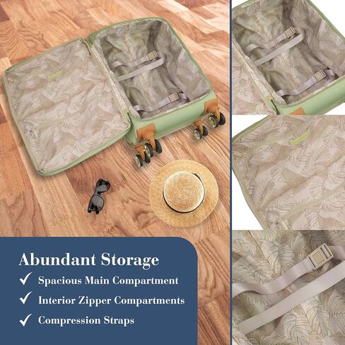 Tommy Bahama Rolling Luggage, Soft Sided Suitcase with Spinner Wheels, Sage, 30 Inch in Saudi Arabia