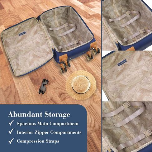 Tommy Bahama Rolling Luggage, Soft Sided Suitcase with Spinner Wheels, Sage, 30 Inch in Saudi Arabia