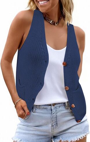 NASKY Women's V-Neck Sleeveless Sweater Vest - Versatile Pocket Design, Ideal for Spring & Fall Layering or Standalone Wear in Saudi Arabia