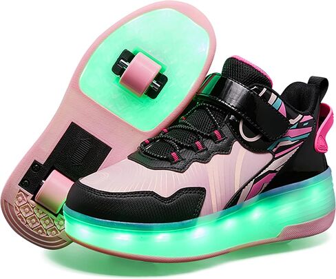 LED ROLLER SKATES SHOES 4 WHEAL SKITATION FARR in Kuwait