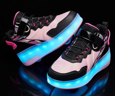 LED ROLLER SKATES SHOES 4 WHEAL SKITATION FARR in Kuwait
