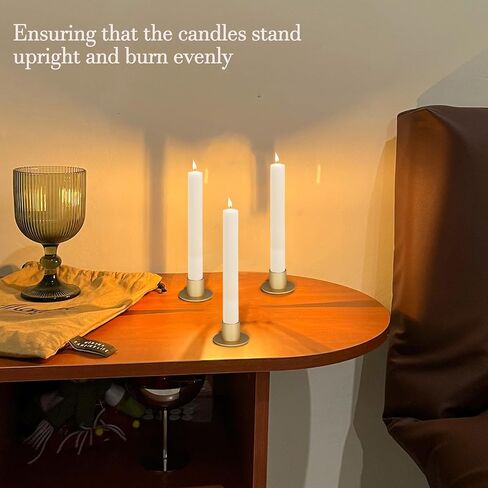 Pillar Candle Holder with Safety Spike, Set of 4, 3.5 Inch Metal Candle Plate, Pillar Candle Holders, Black Candle Stand in Saudi Arabia