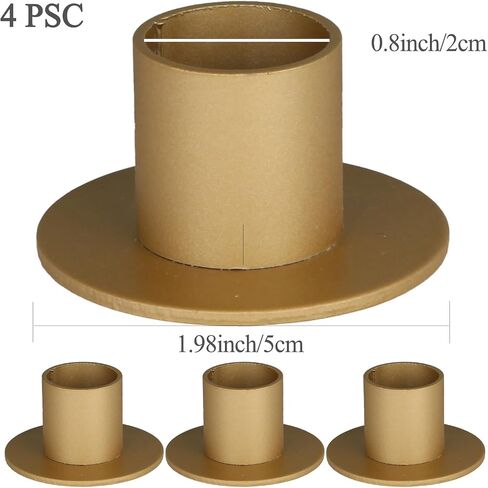 Pillar Candle Holder with Safety Spike, Set of 4, 3.5 Inch Metal Candle Plate, Pillar Candle Holders, Black Candle Stand in Saudi Arabia