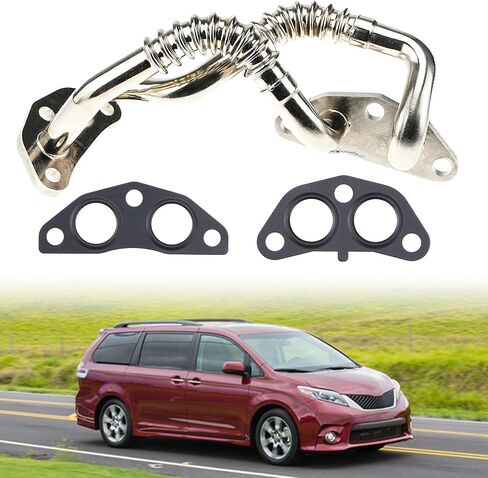 Engine Oil Cooler Line Hose Lower Pipe Assembly with Gaskets Compatible for Toyota Venza Highlander Sienna Lexus RX350 RX450h 3.5L 2007-2016.Replace#04004-29131,15767-31020,15785-31010,11496-31010. in Saudi Arabia