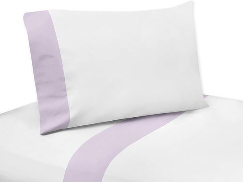 مجموعة مفروشات Sweet Jojo Designs باللون الأرجواني والوردي والرمادي والأبيض باللون الأرجواني والوردي والرمادي والأبيض بألوان مائية زهرية للفتيات الصغيرات - 5 قطع لحاف وشام وملاءات - زهرة وردية منقطة in Kuwait