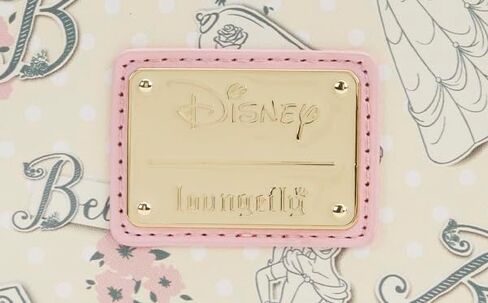 Loungefly x Disney Beauty and the Beast Belle Pink Allover-Print Zip-Around Wallet in Saudi Arabia